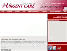 Tablet Screenshot of cypressurgentcare.com